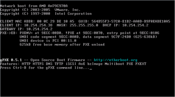 PXE chainloading in VMware PXE chainloading in VMware