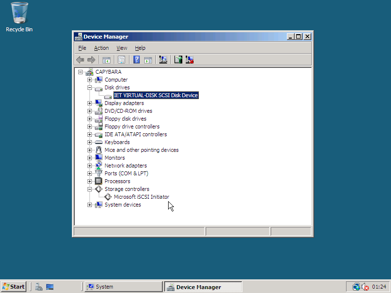 Windows Server 2008 booted from an iSCSI target Windows Server 2008 booted from an iSCSI target